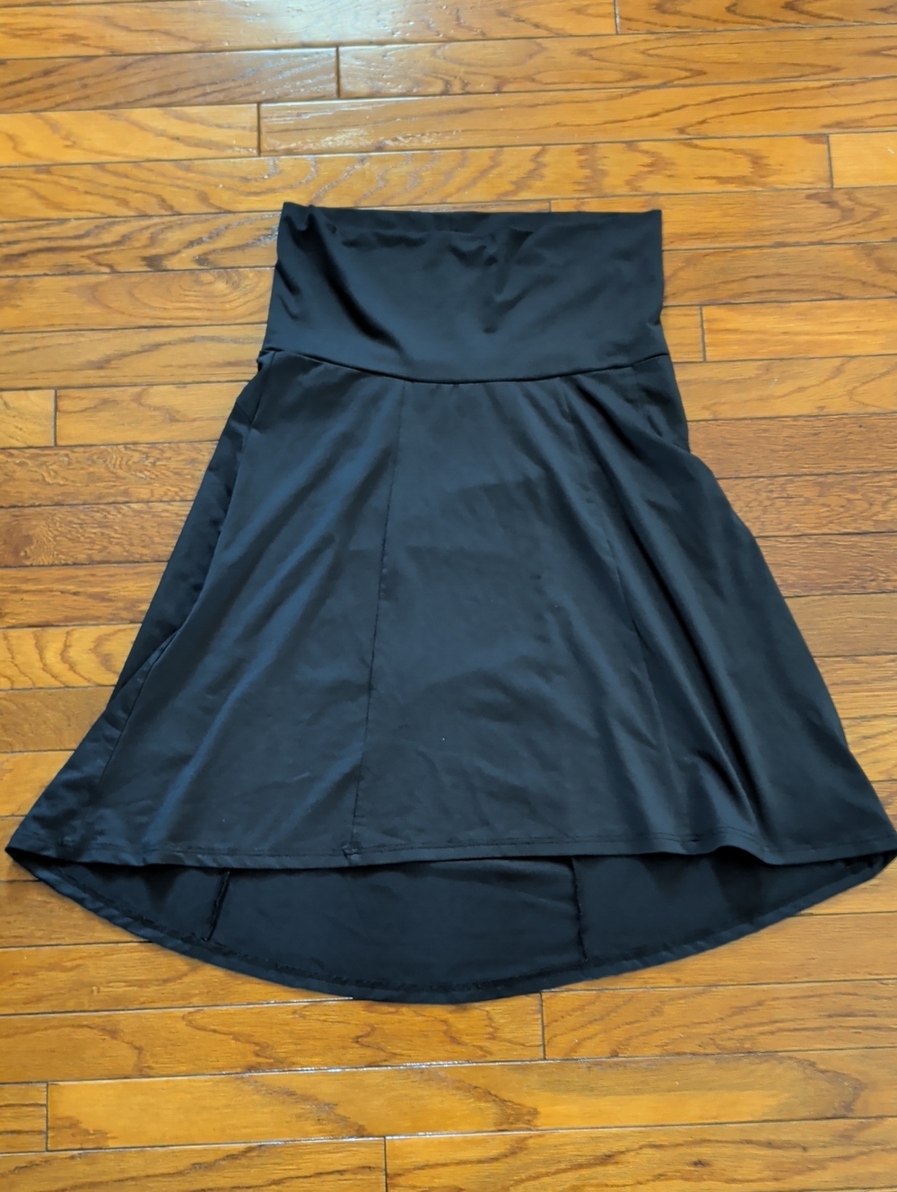 Columbia Black High-Low A-Line Skirt Large